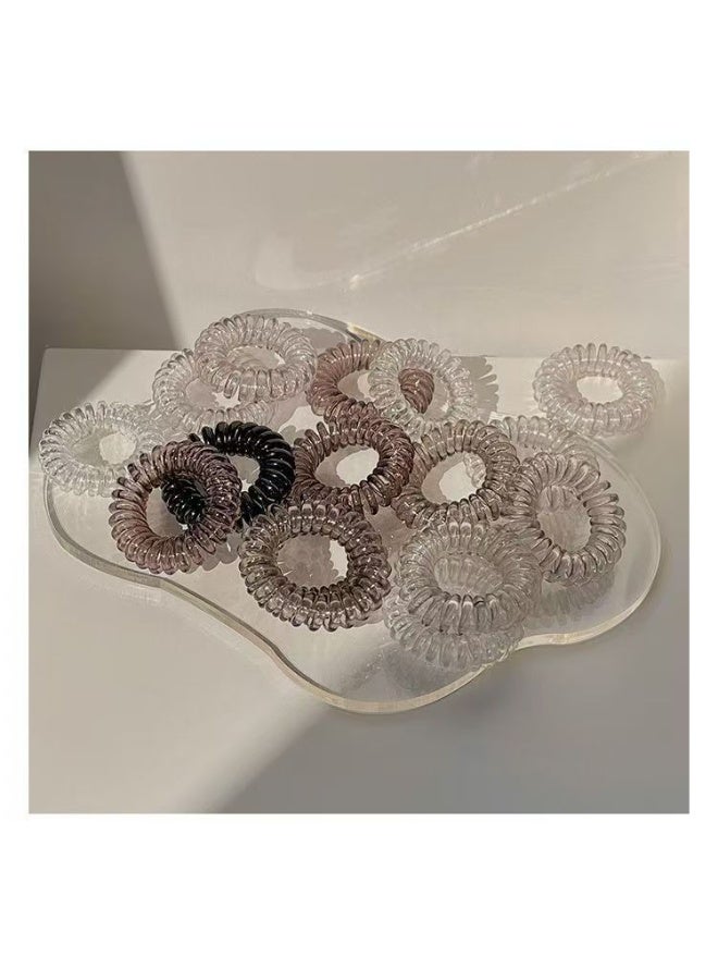 جيكومو مجموعة 18 قطعة من شرائط الشعر الحلزونية متعددة الألوان : شرائط الشعر المتدرجة والأسلوب سلك الهاتف المقاومة للماء، إكسسوارات شعر يومية للسيدات والفتيات - Image 5