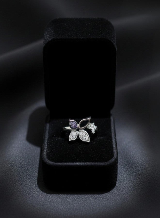 ZEELLO Dashing Butterfly Ring Gifts for Women and Girls | Studded Adjustable Ring for Girls - Romantic Gift for Wife Girlfriend Promise - Image 5