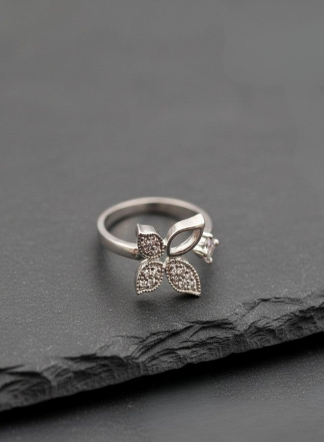 ZEELLO Dashing Butterfly Ring Gifts for Women and Girls | Studded Adjustable Ring for Girls - Romantic Gift for Wife Girlfriend Promise - Image 3