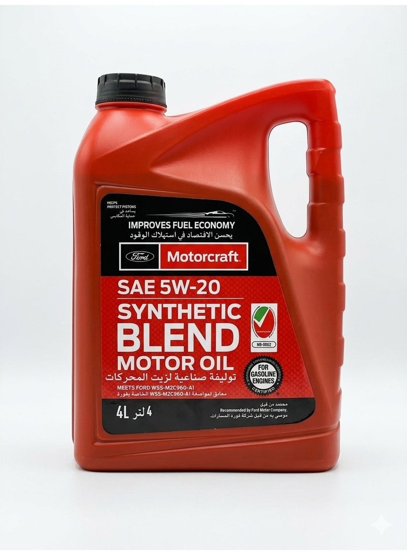 زيت محرك موتوركرافت SAE 5W-20 توليفة صناعية، 4 لتر