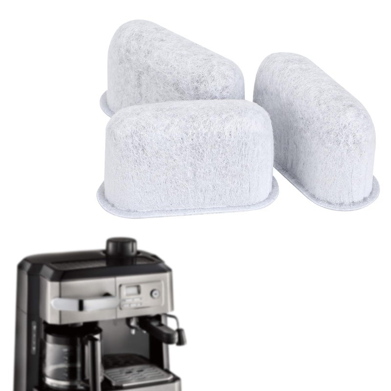 Gosknor 3pcs Coffee Maker Filter Replacement, Activated Charcoal Water Filter Espresso Coffee Machine Cafe Maker Carbon for Delonghi Accessories Compatible with 7313285779 - Image 1