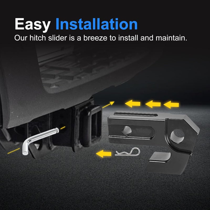 RALZAOTO Hitch Slider, 2" Towing Hitch Receiver Skid Protection, 45,000 lbs Capacity for Off-Road Trucks and SUVs - Image 5