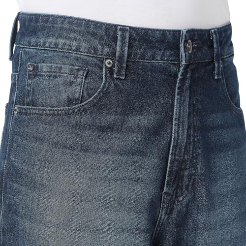 Spykar Men's Renato Loose Fit Mid-Rise Casual Jeans Dark Blue - Image 3