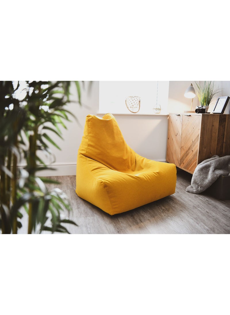 Extreme Lounging Extreme Lounging® - Original Mighty Brushed Suede Bean Bag - Made in UK - Premium Quality Double Stitched Bean Bag - Stylish, Soft & Comfortable - Color Mustard  - Image 4
