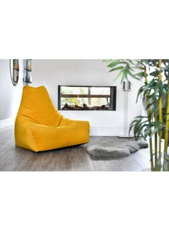 Extreme Lounging Extreme Lounging® - Original Mighty Brushed Suede Bean Bag - Made in UK - Premium Quality Double Stitched Bean Bag - Stylish, Soft & Comfortable - Color Mustard  - Image 3
