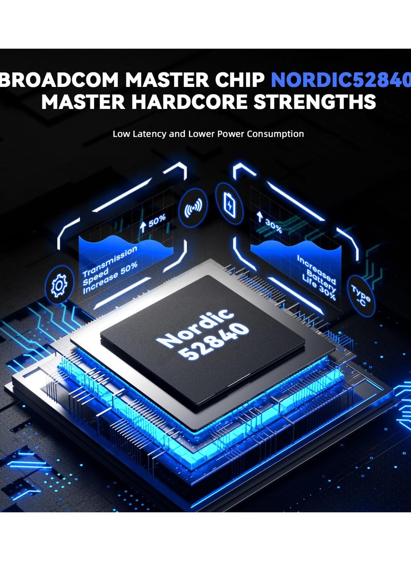 هجوم القرش ماوس ألعاب لاسلكي G3PRO مع قاعدة شحن RGB، 2.4 جيجاهرتز/USB-C سلكي/بلوتوث PAW3311، مستشعر بصري، معدل استطلاع 1K قابل للتعديل، 25 ألف نقطة في البوصة، بطارية 500 مللي أمبير/ساعة، فأرة خفيفة الوزن للغاية 59 جرام - Image 5