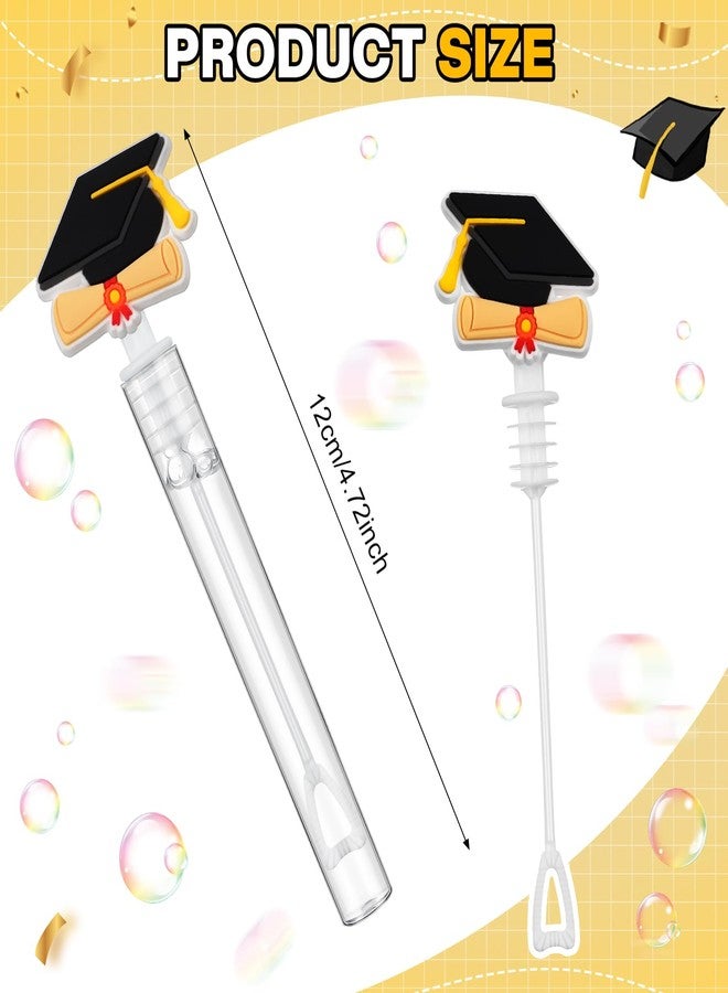 Vertintong 30 Pcs Graduation Bubble Wands Bulk Mini Bubble Tubes Toys Graduation Party Favors for Girls Boys Adults Gifts,Solution Included - Image 2
