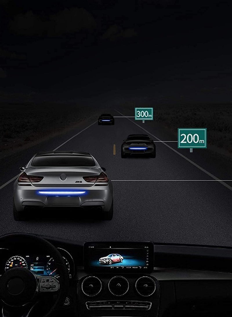 Generic Strong Reflective Stripe Stickers High-Intensity Night Visibility Reflective Decal Universal Safety Warning Diamond Grade Waterproof Self Adhesive for Car Trunk 35.2'' (Blue) - Image 4