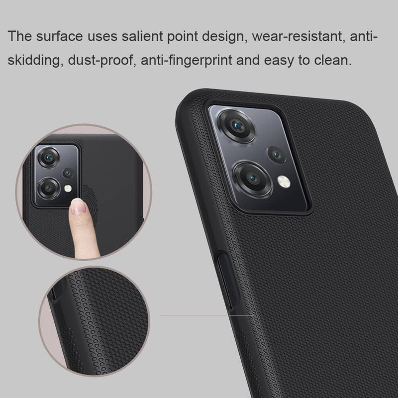 Nillkin Case For Oneplus Nord Ce 2 Lite 5G 6.59" Inch Super Frosted Hard Back Dotted Grip Cover Pc Black Color - Image 2