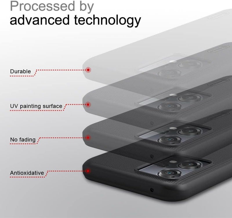 Nillkin Case For Oneplus Nord Ce 2 Lite 5G 6.59" Inch Super Frosted Hard Back Dotted Grip Cover Pc Black Color - Image 3