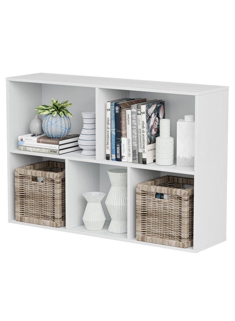 دوهوان منظم تخزين مكعب 11 بوصة مع ظهر مغلق - مكعبات عرض خشبية للكتب للمنزل والمكتب وخزانة الملابس ومنظم الرفوف - Image 1