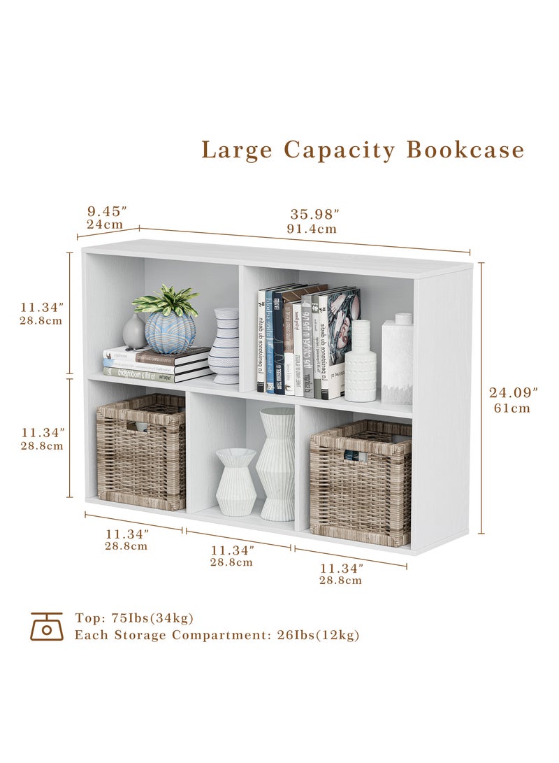دوهوان منظم تخزين مكعب 11 بوصة مع ظهر مغلق - مكعبات عرض خشبية للكتب للمنزل والمكتب وخزانة الملابس ومنظم الرفوف - Image 5
