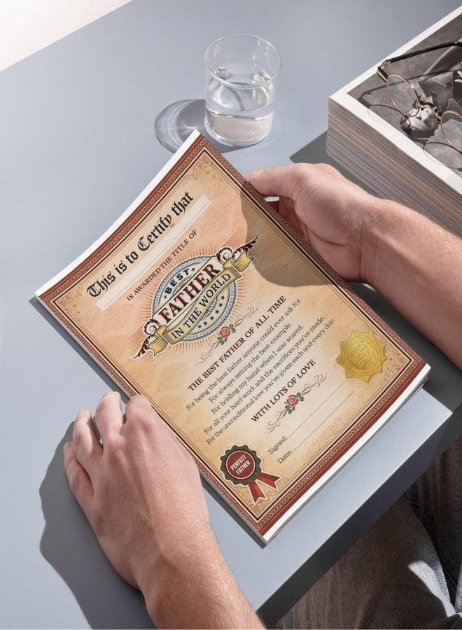 Northland Best Father in the World Certificate Gift for Thanksgiving Fathers Day Birthday Dad Daddy Father Papa Best Gift for Father Birthday Gifts from Daughter Son Best - Image 3