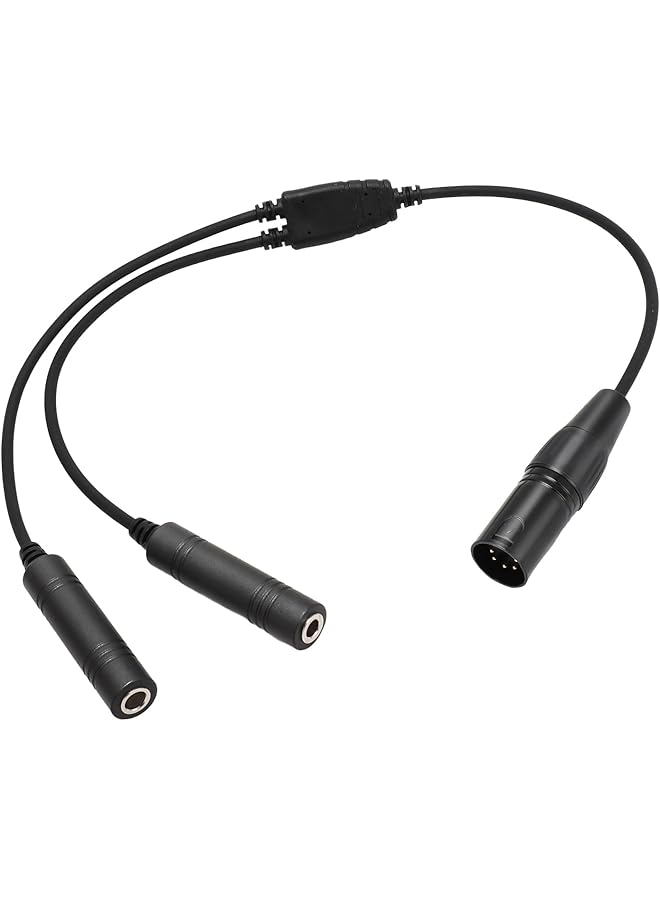 erorex Ga Dual Plug To Airbus Xlr Headset Adapter Professional 5 Pin Xlr Aviation Headset Adapter For Most Of Aviation Headsets Plug And Play - Image 1