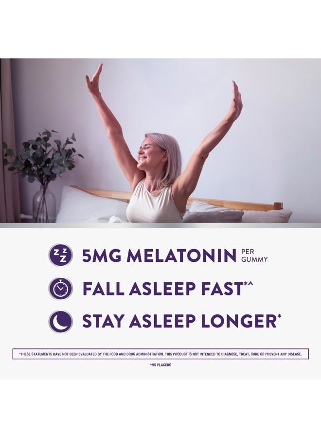 Vicks ZzzQuil Pure Zzzs Melatonin Gummies, Melatonin 5mg, Sleep Aid, with Chamomile & Lavender, Melatonin Sleep Gummies, Sleep Aids for Adults, Berry Flavored, 60 Sleep Gummies - Image 4