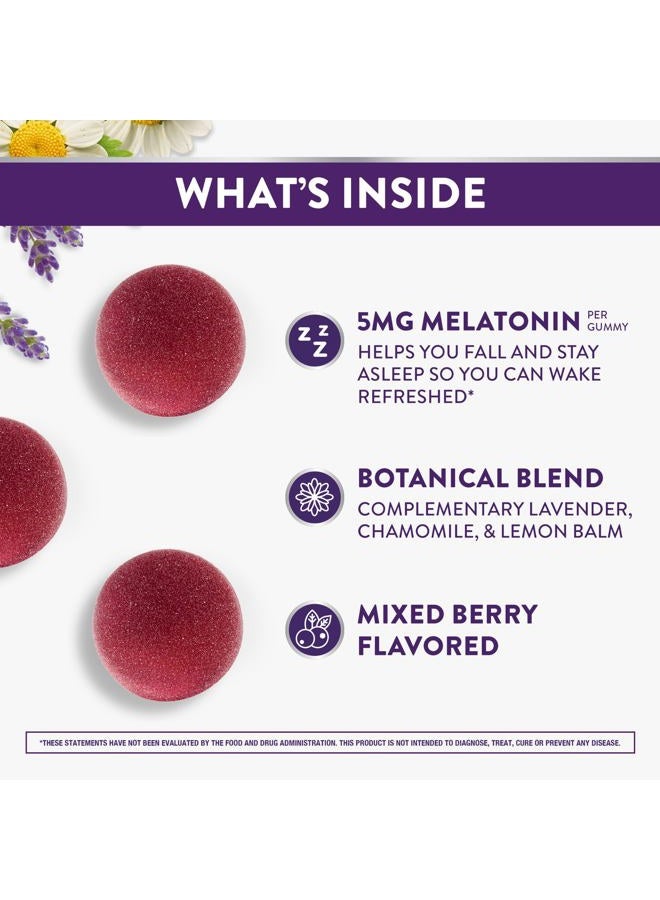 Vicks ZzzQuil Pure Zzzs Melatonin Gummies, Melatonin 5mg, Sleep Aid, with Chamomile & Lavender, Melatonin Sleep Gummies, Sleep Aids for Adults, Berry Flavored, 60 Sleep Gummies - Image 3