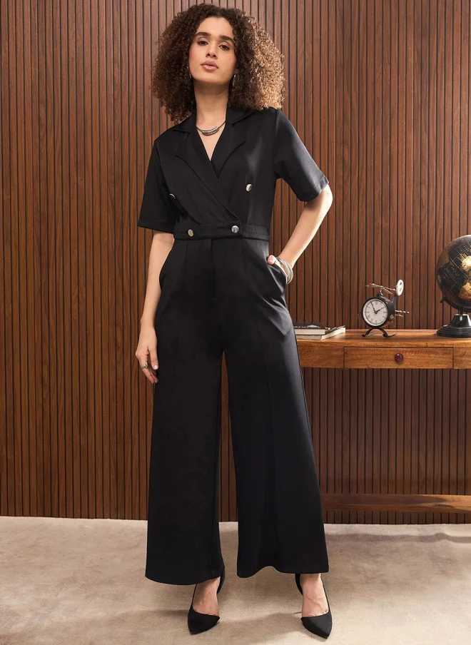 Basic Black Jumpsuit for Women