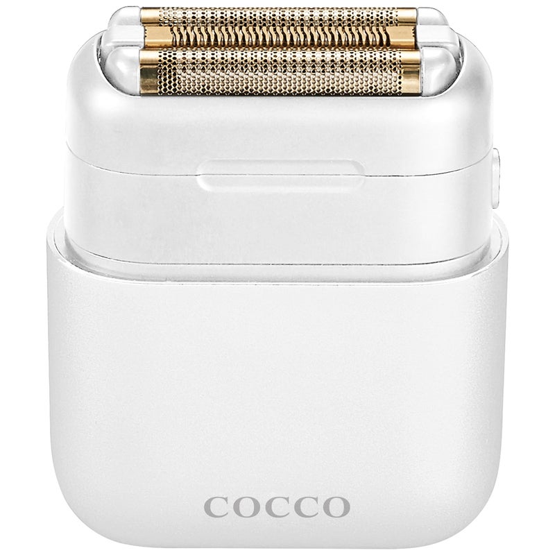 COCCO IMPACTO Foil Shaver for Men, Triple Gold Foil Electric Razor, Wet & Dry Use, Magnetic Replaceable Head, Intelligent Accelerator, 90-Min Runtime â€“ (White) - Image 1