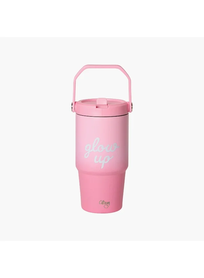 Citron Glow Up Collection Insulated Tumbler-600 Ml-Twisting Lid- (304 Stainless Steel) Multicolor \ 9X24.3