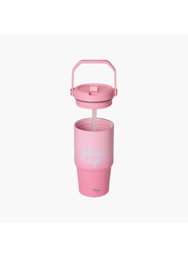 Citron Glow Up Collection Insulated Tumbler-600 Ml-Twisting Lid- (304 Stainless Steel) Multicolor \ 9X24.3 - Image 4