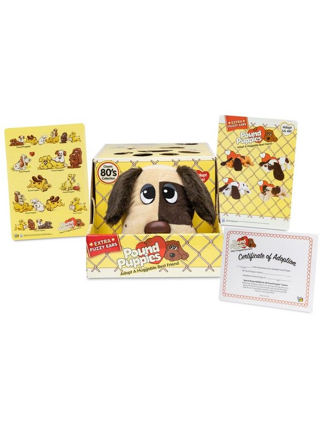 Basic Fun Pound Puppies Classic Plush Light Brown With Brown (Short Fuzzy Ears) - Image 2