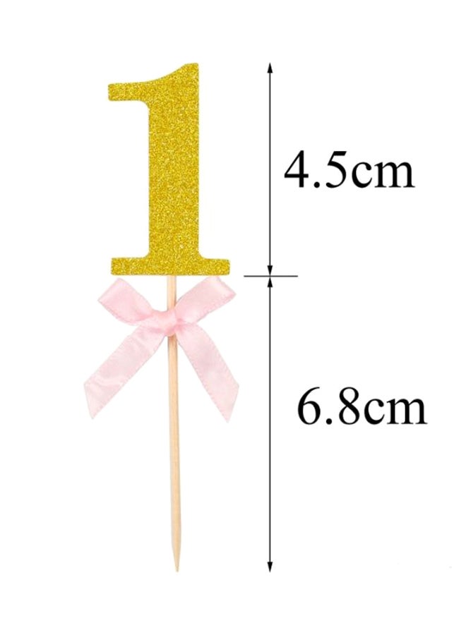 Beauenty 10-Piece First Birthday Cupcake Toppers Set - Image 2