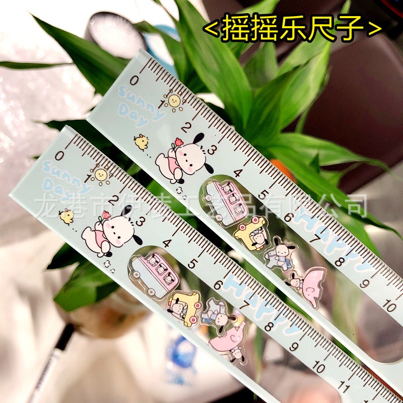 New Cute Cartoon Pacha Dog Shaker Ruler Student Ruler 15Cm Cm Acrylic Thickeneded Model - Image 2