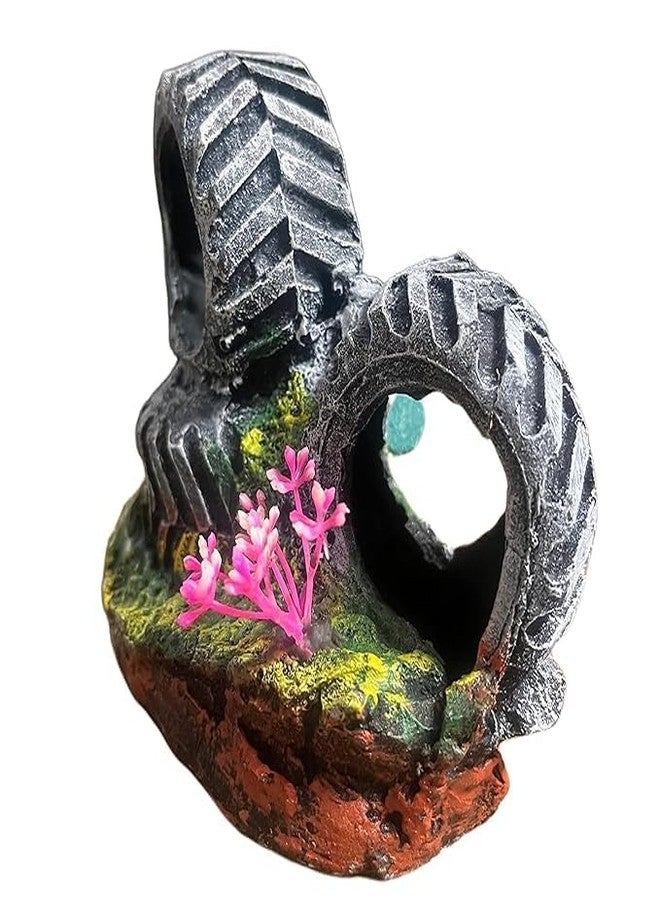 GIG BAZAAR-Aquarium Tyre Decoration, Shelter, Hiding & Play Area for Fish, Shrimp, Fish Tank Decoration Ornaments - Image 4