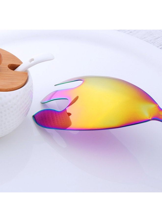 Bisda 2-Piece Salad Serving Set Include Spoon Fork 12 inch, Rainbow Utensils, Dishwasher Safe - Image 4