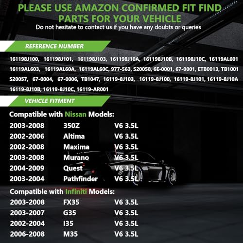 AUTOREBO Electronic Throttle Body Assembly Fit for INFINITI FX35 G35 I35 M35 Nissan 350Z Altima Maxima Murano Pathfinder Quest 35L V6 Replace Part 161198J100 161198J103 16119AL60C 16119AL60A 977563 - Image 3