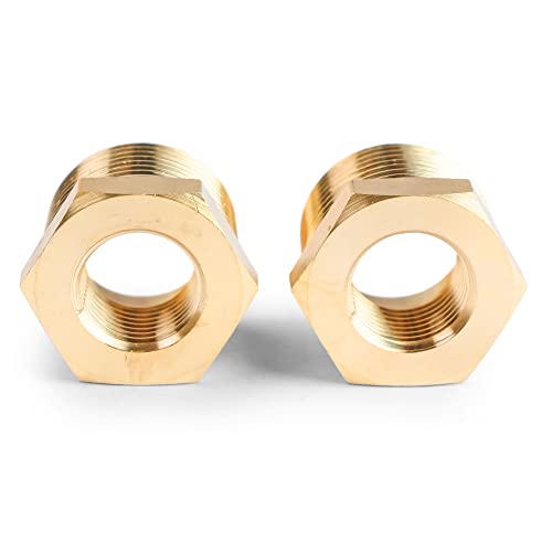 U.S. Solid US Solid 2pcs Brass Reducer Hex Bushing Brass Threaded Pipe Fitting 34 NPT Male x 38 NPT Female - Image 3