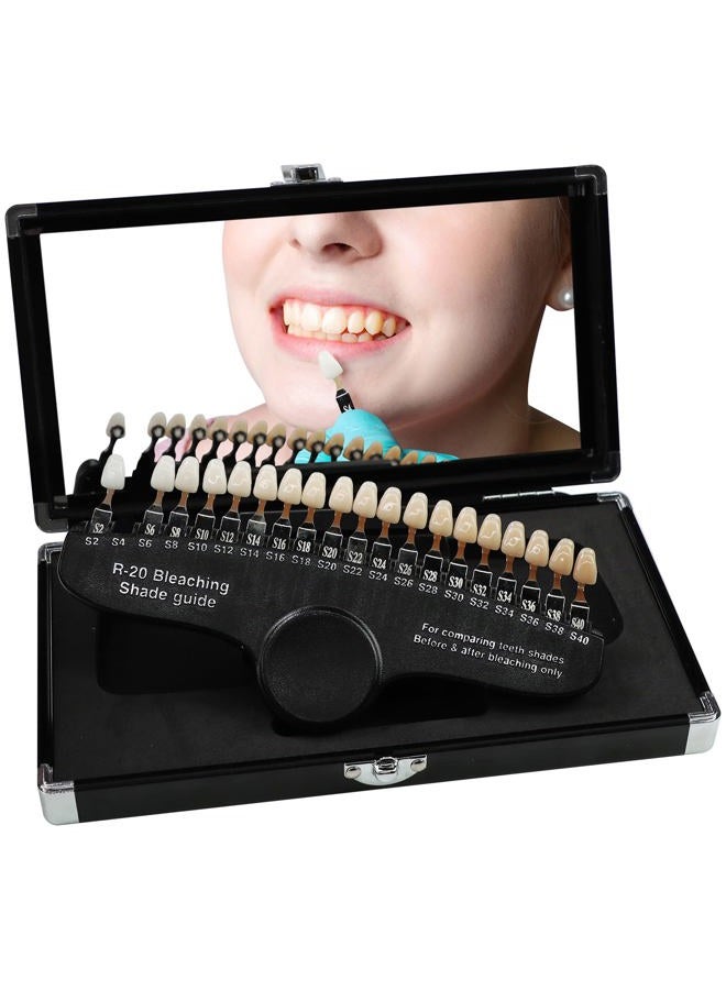 EZGO Professional 3D R-20 Dental Teeth Whitening Shade Guide for Dentist Tracking Teeth Whitening Course, 20 Colors Tooth Shade Guide - Image 1