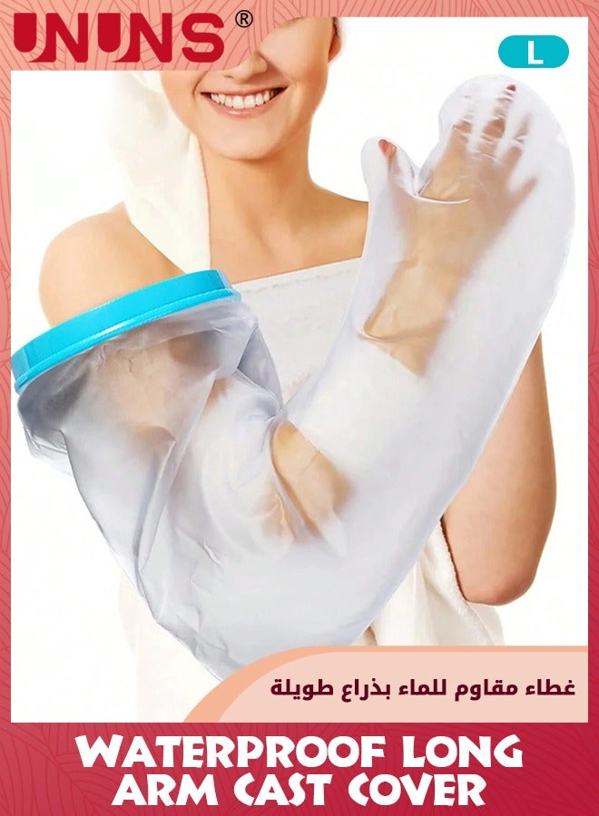 UNUNS Waterproof Long Arm Cast Cover,Watertight Seal Cast Covers for Shower Arm Post Surgery,Reusable Long Arm Cast Protector Shower Sleeve For Wounded Elbow Wrist Hand Finger Forearm - Image 1