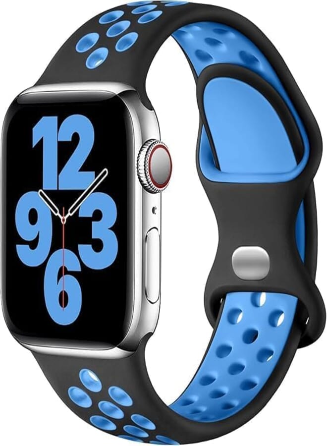 Next Next Store Sport Band Compatible with iWatch 45mm 44mm 42mm 49mm, Soft Silicone Breathable Wristband for iWatch Ultra 2/SE - Series 9 8 7 6 5 4 3 2 1