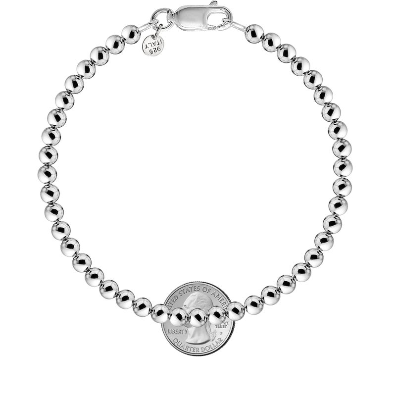 Savlano 925 Sterling Silver 7MM Handmade Bead Ball Strand Chain Bracelet For Women - Made in Italy Comes With a Gift Box (7.5, 7mm) - Image 3
