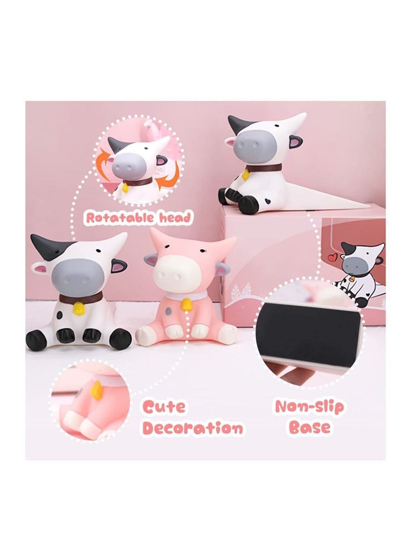 Y&D Decorative Door Stop Cute Stopper Animal Doorstop Non-Slip Wedge Cow Stoppers for Home and Office, with Colorful Box (White) - Image 4