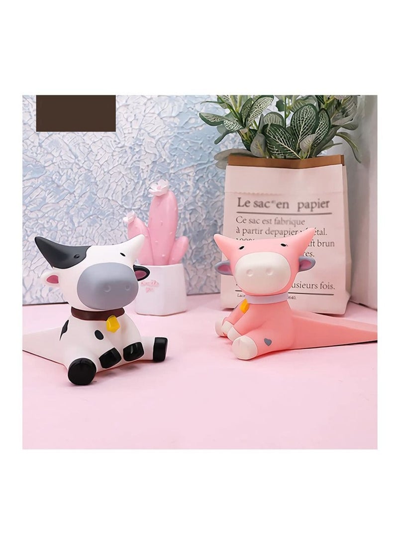 Y&D Decorative Door Stop Cute Stopper Animal Doorstop Non-Slip Wedge Cow Stoppers for Home and Office, with Colorful Box (White) - Image 5