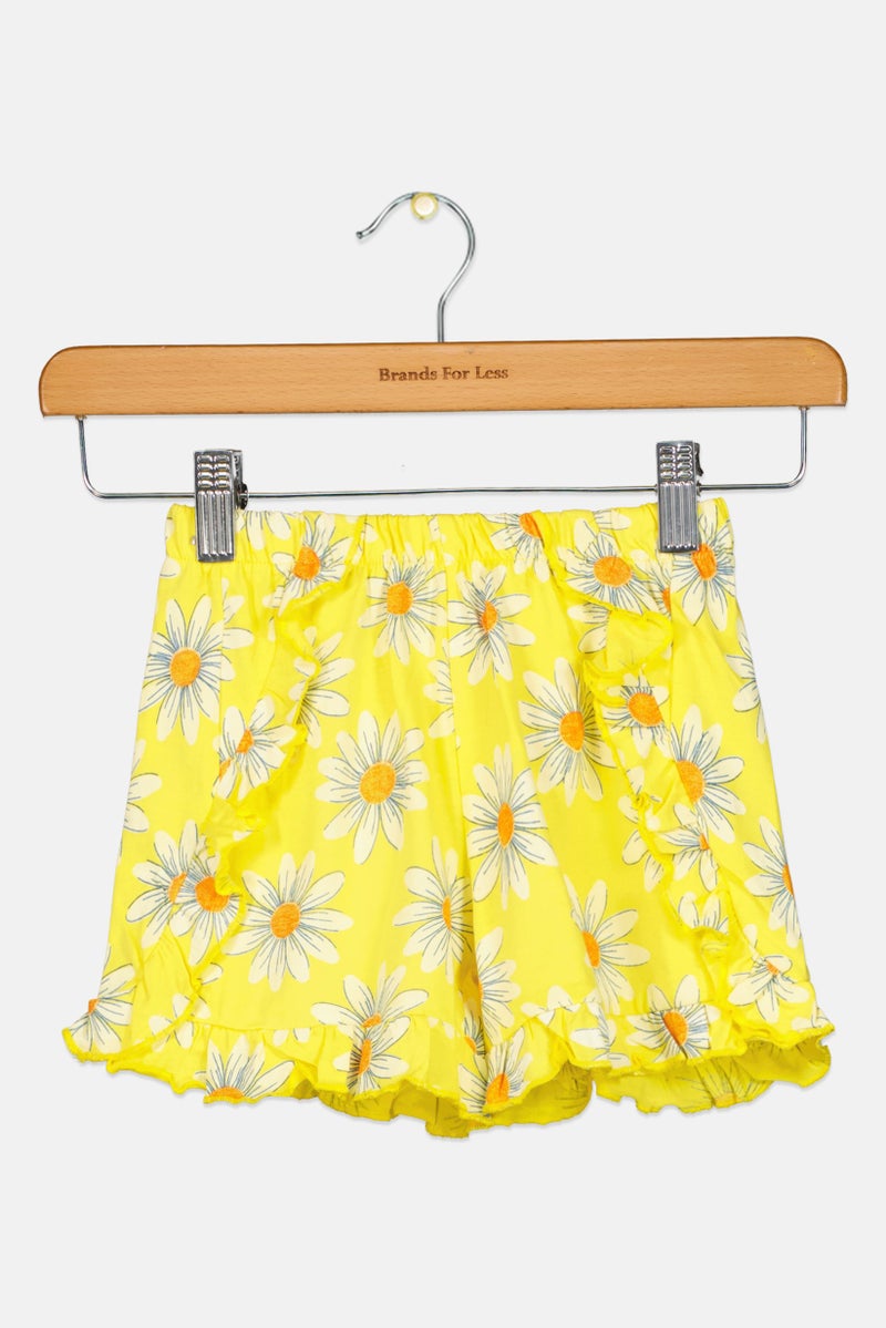 Hamleys Kids Girl Floral Print Basic Shorts, Multicolor - Image 1