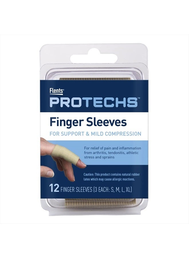 Flents Finger Sleeves, Pain Relief for Arthritis, Inflammation, Tendonitis & Athletic Stress, Plastic Wrap for Support & Compression, Assorted Size - 12 Count - Image 2