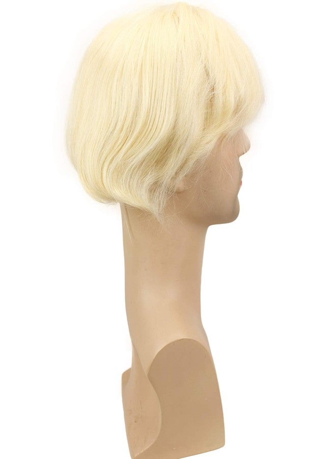 Voloria Swiss Full Lace Men’s Toupee European Real Human Hair Replacement for Men Hairpiece #613 Blonde Color - Image 5