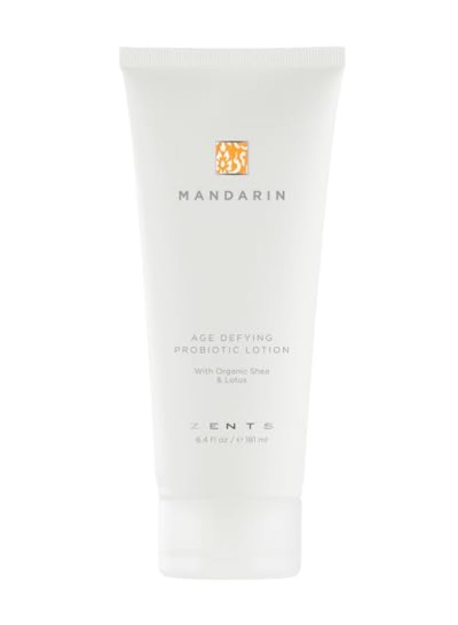 Zents AgeDefying Probiotic Body Hand Lotion Mandarin Moisturizing Lotion with Hyaluronic Acid Organic Shea Butter Nourishes Hydrates Skin 64 fl oz - Image 1