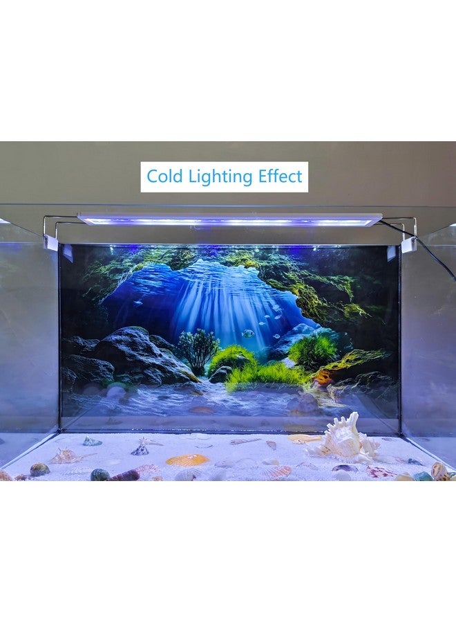 Generic Underwater Cave Aquarium Background Rocks Water Plants Sunburst Landscape Fish Tank Background 30x18 Inches PVC Glass Container Decoration with Tapes  - Image 5