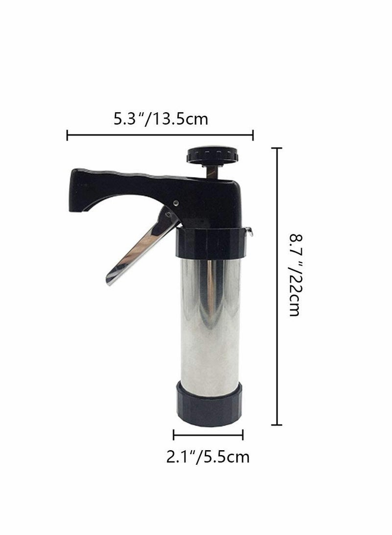 Cookie Press Gun Kit for DIY Cookie Maker and Decorating with 8 Icing Nozzles and 13 Molds - Image 2