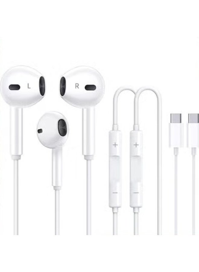 إي إي تي يو إي إي تي يو سماعتان سلكيتان منفذ USB-C مع مشبك أذن - أبيض