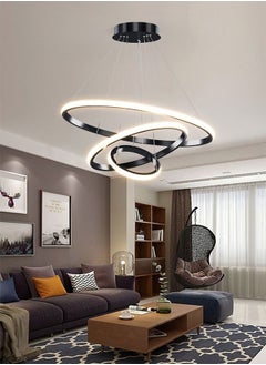 C&C Home Modern Pendant Lamp LED Rings Circle Ceiling Hanging Chandelier  - Image 4