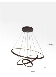 C&C Home Modern Pendant Lamp LED Rings Circle Ceiling Hanging Chandelier  - Image 5