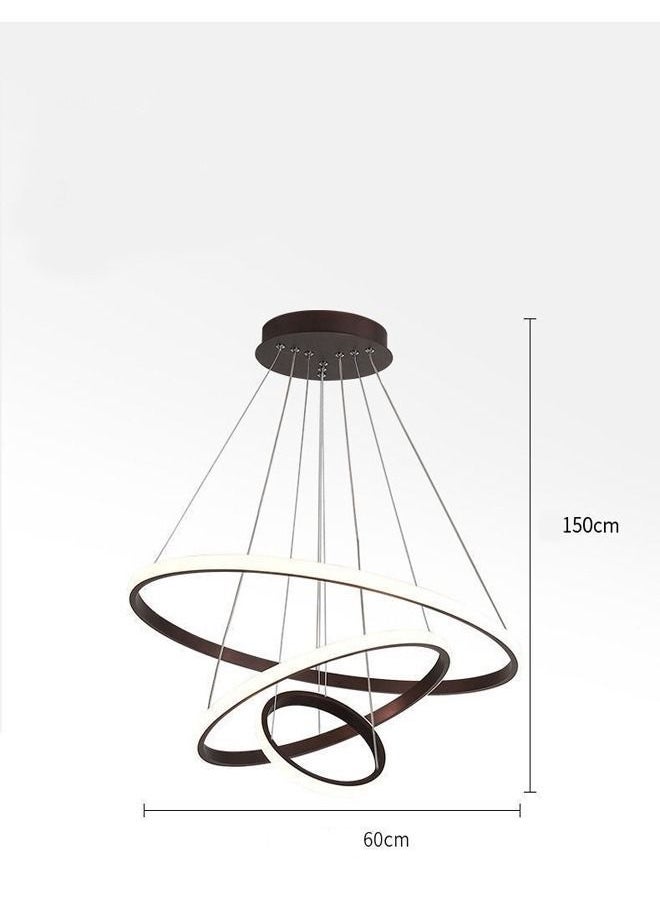 C&C Home Modern Pendant Lamp LED Rings Circle Ceiling Hanging Chandelier  - Image 5