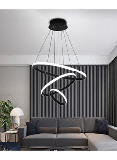 C&C Home Modern Pendant Lamp LED Rings Circle Ceiling Hanging Chandelier  - Image 3
