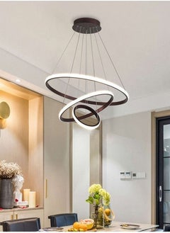 C&C Home Modern Pendant Lamp LED Rings Circle Ceiling Hanging Chandelier  - Image 1
