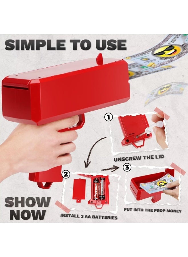 Toy Box Super Money Guns Playing Spray Money Gun – Make It Rain Toy Gun, Fake Bill Dispenser Money Shooter, Fun Party Toy for Special Occasions, Birthday & Celebration - Image 4